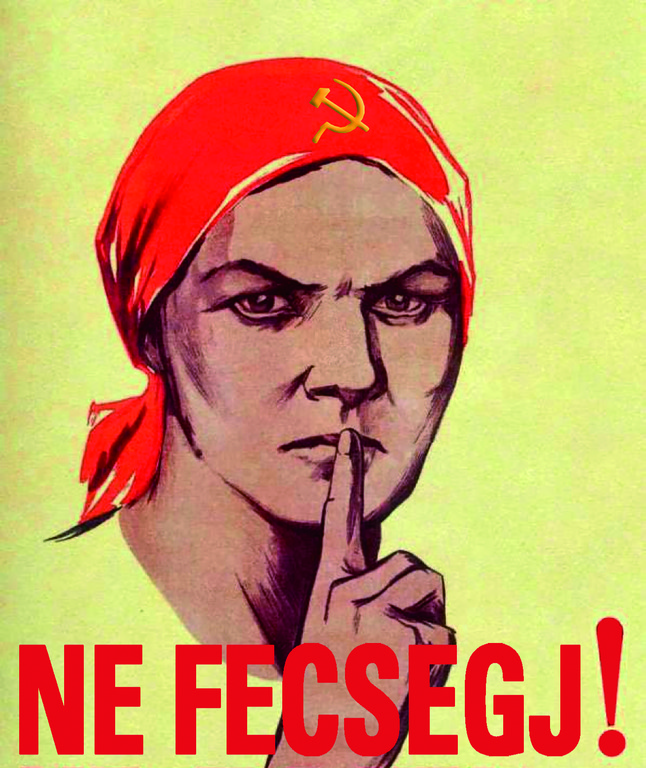 Aktualizált kémelhárító plakát a 40-es évekből NÉPSZAVA-ILLUSZTRÁCIÓ