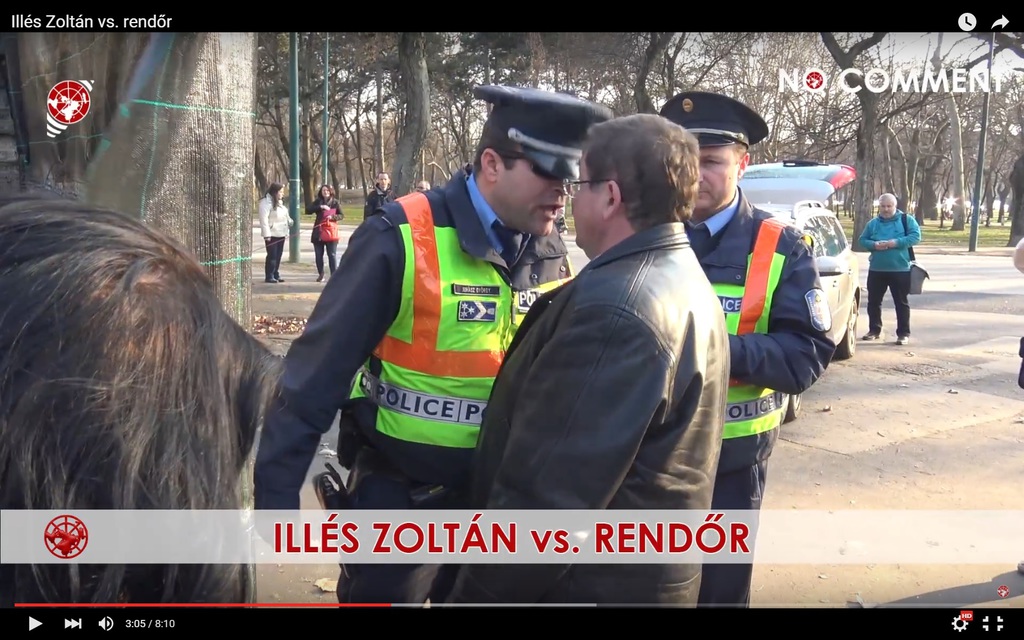 Illés Zoltánt, a Fidesz volt környezetvédelmi államtitkárát sem tölti el büszkeséggel a Városliget beépítése, a famészárlás, itt épp egy rendőrrel keveredik hangos szóváltásba