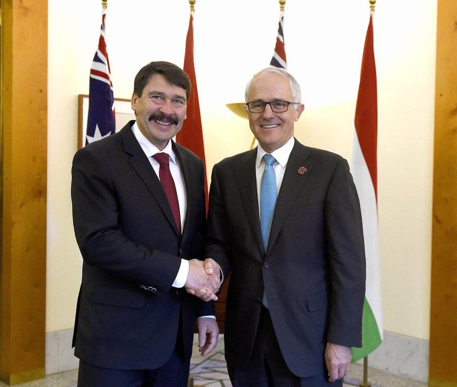 Malcolm Turnbull ausztrál miniszterelnökkel.
